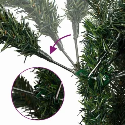 vidaXL Árbol de Navidad artificial Verde 120 cm PVC, Plástico y Acero Best