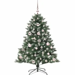 vidaXL Árbol de Navidad artificial Verde 120 cm PVC, Plástico y Acero Best