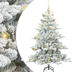 vidaXL Árbol de Navidad artificial con ramas articuladas 150 cm White Outlet