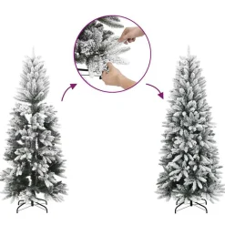 vidaXL Árbol de Navidad artificial con ramas articuladas 150 cm White Outlet