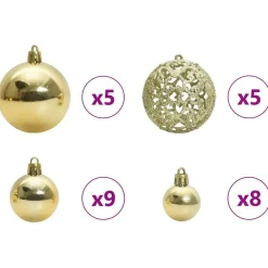 vidaXL Árbol de Navidad artificial con ramas articuladas 150 cm White Outlet