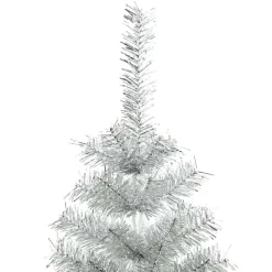 vidaXL Árbol de Navidad con 150 LED con soporte 120 cm PET Plateado Best