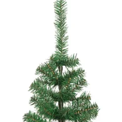 vidaXL Árbol de Navidad con 150 LED con soporte 120 cm PVC Verde Clearance