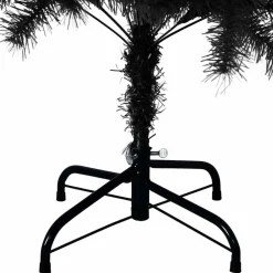 vidaXL Árbol de Navidad con 150 LED con soporte 120 cm PVC Negro Best