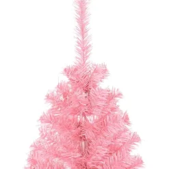 vidaXL Árbol de Navidad con 150 LED con soporte 120 cm PVC Rosa Online