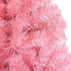 vidaXL Árbol de Navidad con 150 LED con soporte 120 cm PVC Rosa Online