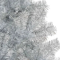 vidaXL Árbol de Navidad con 150 LED con soporte 120 cm PET Plateado