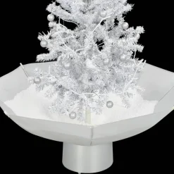 vidaXL Árbol de Navidad con nieve con base en paraguas 75 cm Blanco Sale