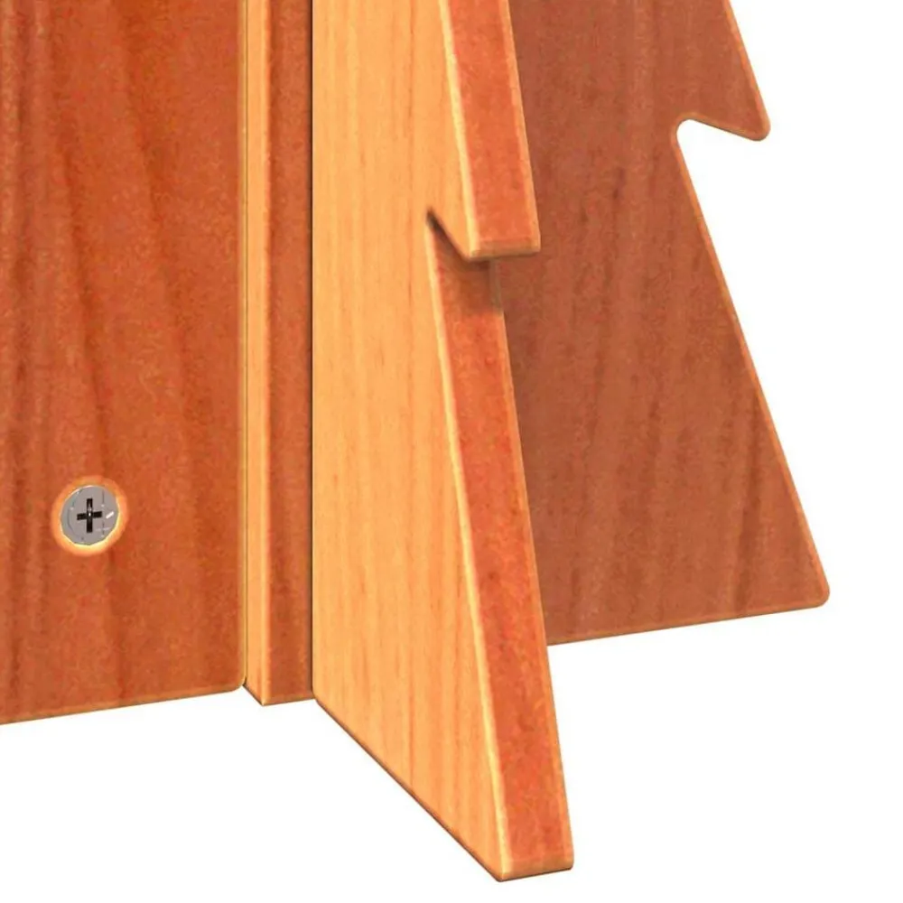 vidaXL Decoración-Árbol de Navidad de adorno madera maciza pino marrón cera 49 cm