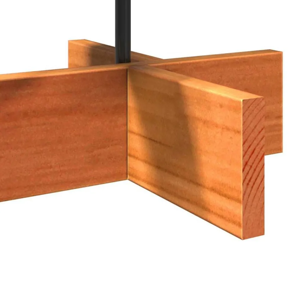 vidaXL Decoración-Árbol de Navidad de adorno madera maciza pino marrón cera 60 cm