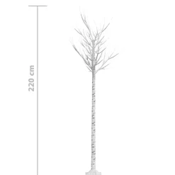 vidaXL Árbol de Navidad LED blanco cálido sauce interior exterior 2,2m Blanco c&aacute;lido Outlet