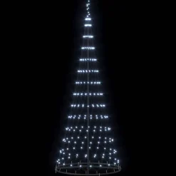 vidaXL Árbol de Navidad LED con 295 LED con soporte Frío 250 cm Metal fr&iacute;o Outlet