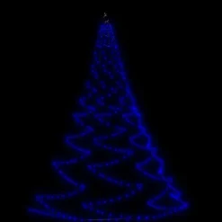 vidaXL Árbol de pared con gancho metálico 720 LED 5 m Azul
