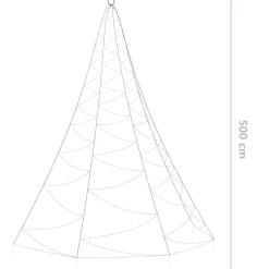 vidaXL Árbol de pared con gancho metálico 720 LED 5 m Azul