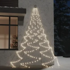 vidaXL Árbol de pared gancho metal blanco cálido 3 m interior/exterior Blanco c&aacute;lido Discount