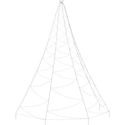 vidaXL Árbol de pared gancho metal blanco cálido 3 m interior/exterior Blanco c&aacute;lido Discount