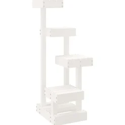 vidaXL Árbol para gatos madera maciza de pino 45,5x49x103 cm Blanco Sale