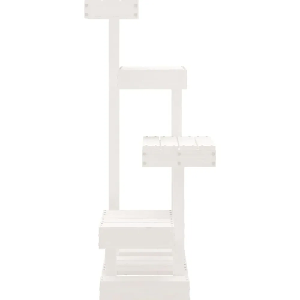 vidaXL Árbol para gatos madera maciza de pino 45,5x49x103 cm Blanco Sale