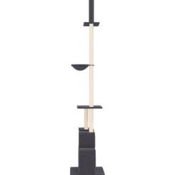 vidaXL Productos Para Mascotas-Árbol rascador gatos suelo a techo 250,5-276,5 cm