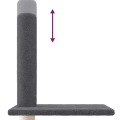 vidaXL Productos Para Mascotas-Árbol rascador gatos suelo a techo 250,5-276,5 cm