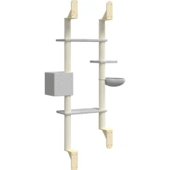 vidaXL Árbol rascador para gatos de pared 180 cm Gris claro Outlet