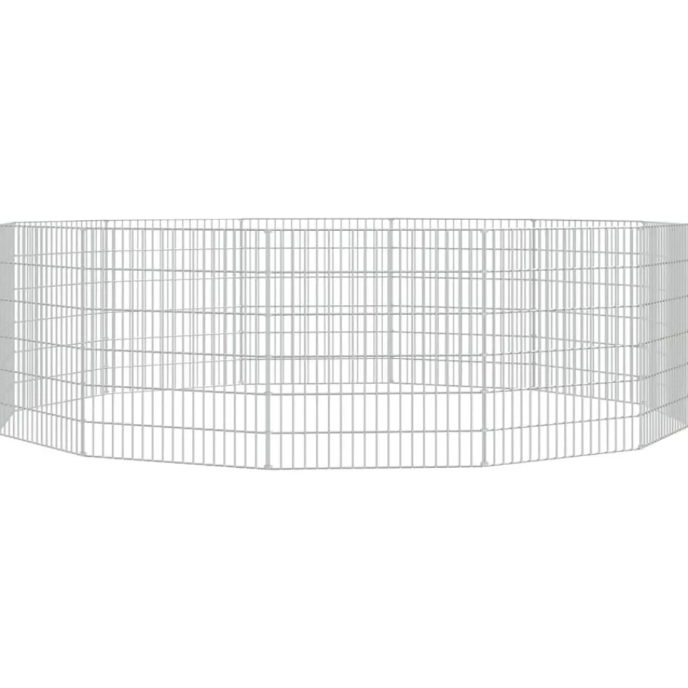 vidaXL Productos Para Mascotas-Recinto animales corral 12 paneles hierro galvanizado 54x60 cm