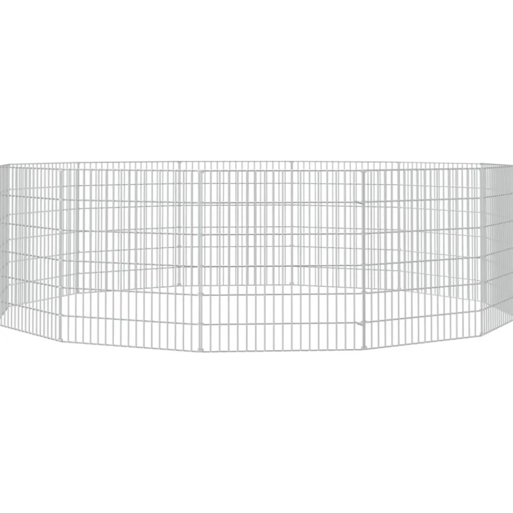 vidaXL Productos Para Mascotas-Recinto animales corral 12 paneles hierro galvanizado 54x60 cm