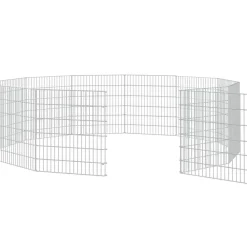 vidaXL Productos Para Mascotas-Recinto animales corral 12 paneles hierro galvanizado 54x60 cm