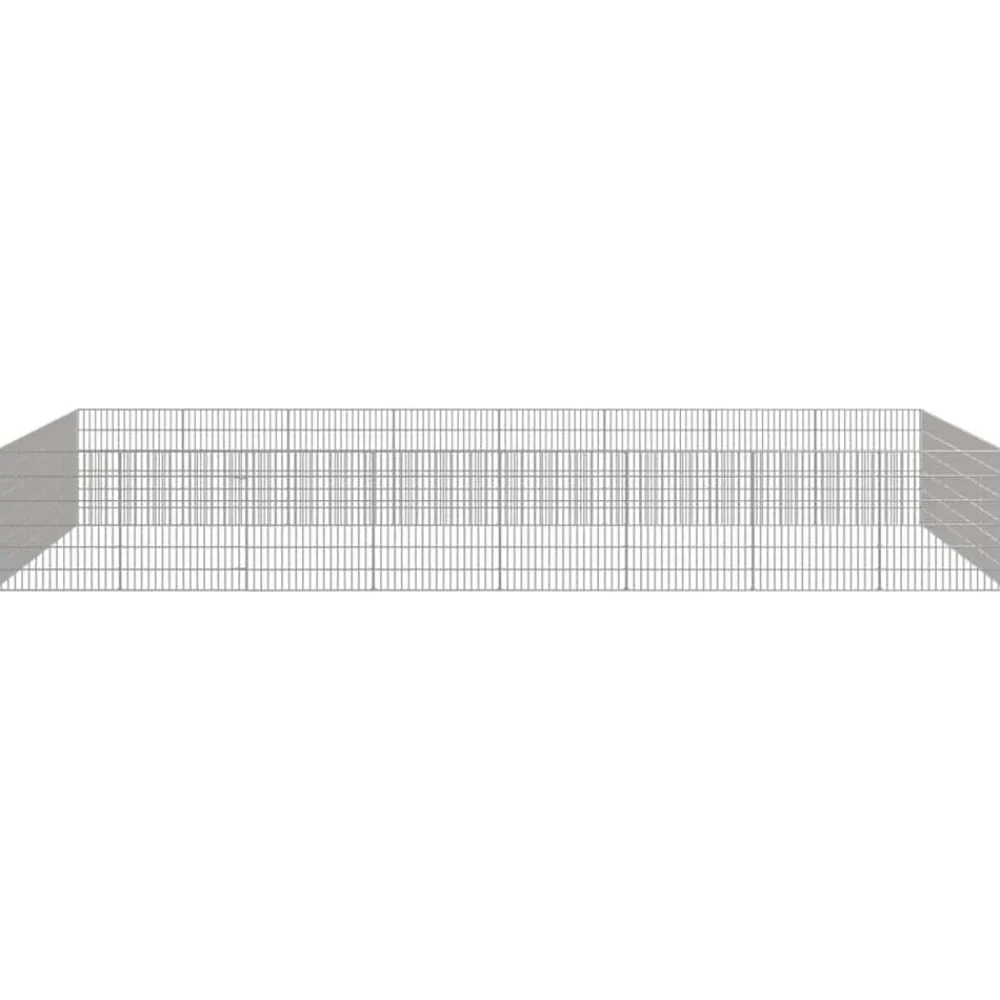 vidaXL Productos Para Mascotas-Recinto corral animales 24 paneles hierro galvanizado 54x60 cm