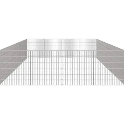 vidaXL Productos Para Mascotas-Recinto corral animales 24 paneles hierro galvanizado 54x60 cm