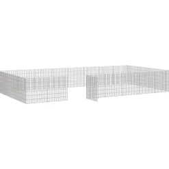 vidaXL Productos Para Mascotas-Recinto corral animales 24 paneles hierro galvanizado 54x60 cm