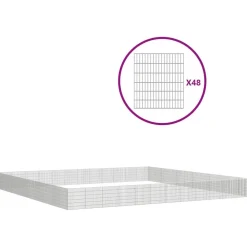 vidaXL Productos Para Mascotas-Recinto corral animales 48 paneles hierro galvanizado 54x60 cm