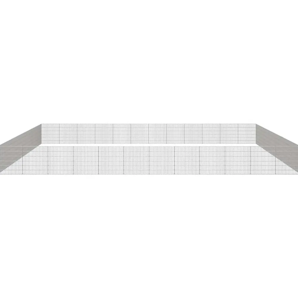 vidaXL Productos Para Mascotas-Recinto corral animales 48 paneles hierro galvanizado 54x60 cm