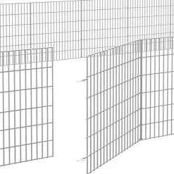 vidaXL Productos Para Mascotas-Recinto corral animales 48 paneles hierro galvanizado 54x60 cm