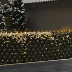 vidaXL Red de luces de Navidad 204 LED blanco cálido 3x2 m Blanco c&aacute;lido Best
