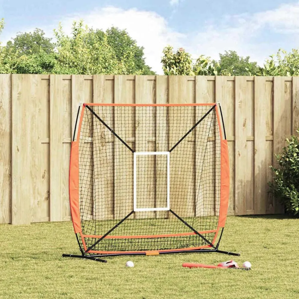 vidaXL Red de práctica de béisbol Manual 180 x 89,5 x 152,5 cm