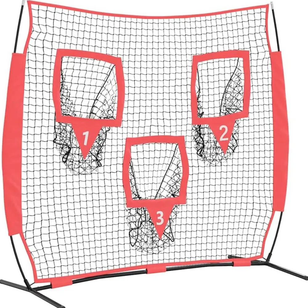 vidaXL Red de práctica de béisbol Negro 214,5 x 89,5 x 181 cm Clearance