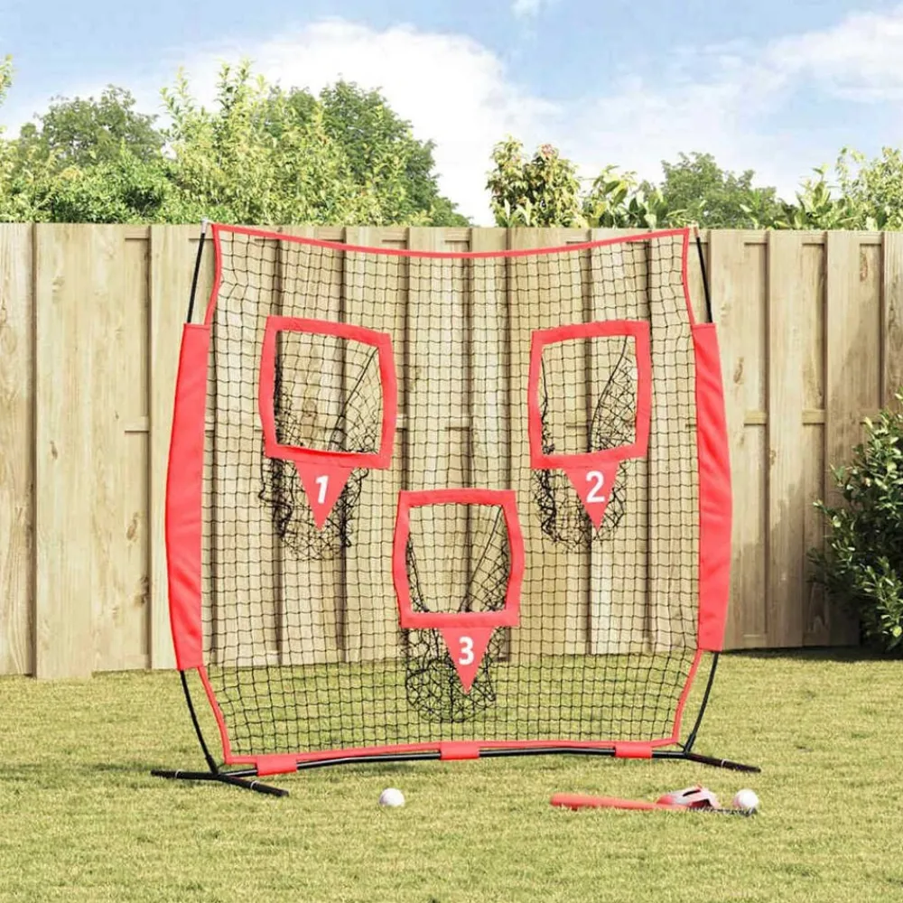 vidaXL Red de práctica de béisbol Negro 214,5 x 89,5 x 181 cm Clearance
