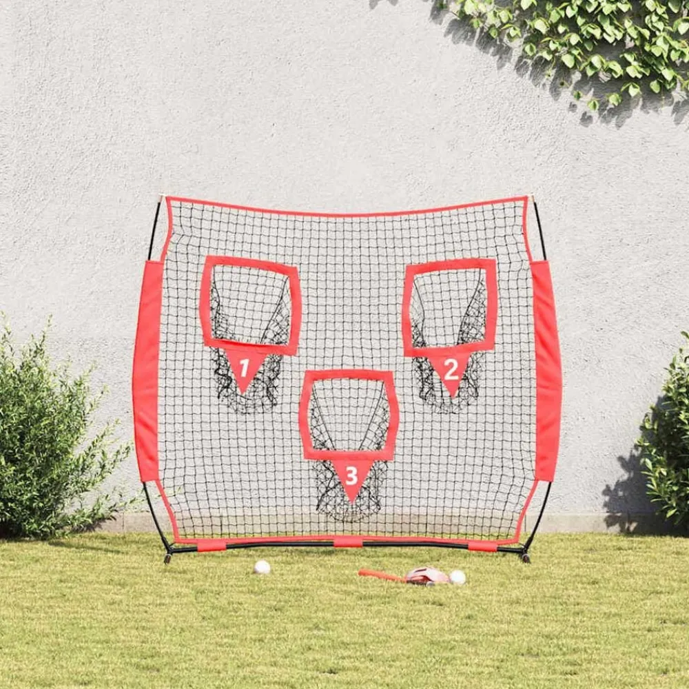 vidaXL Red de práctica de béisbol Negro 214,5 x 89,5 x 181 cm Clearance