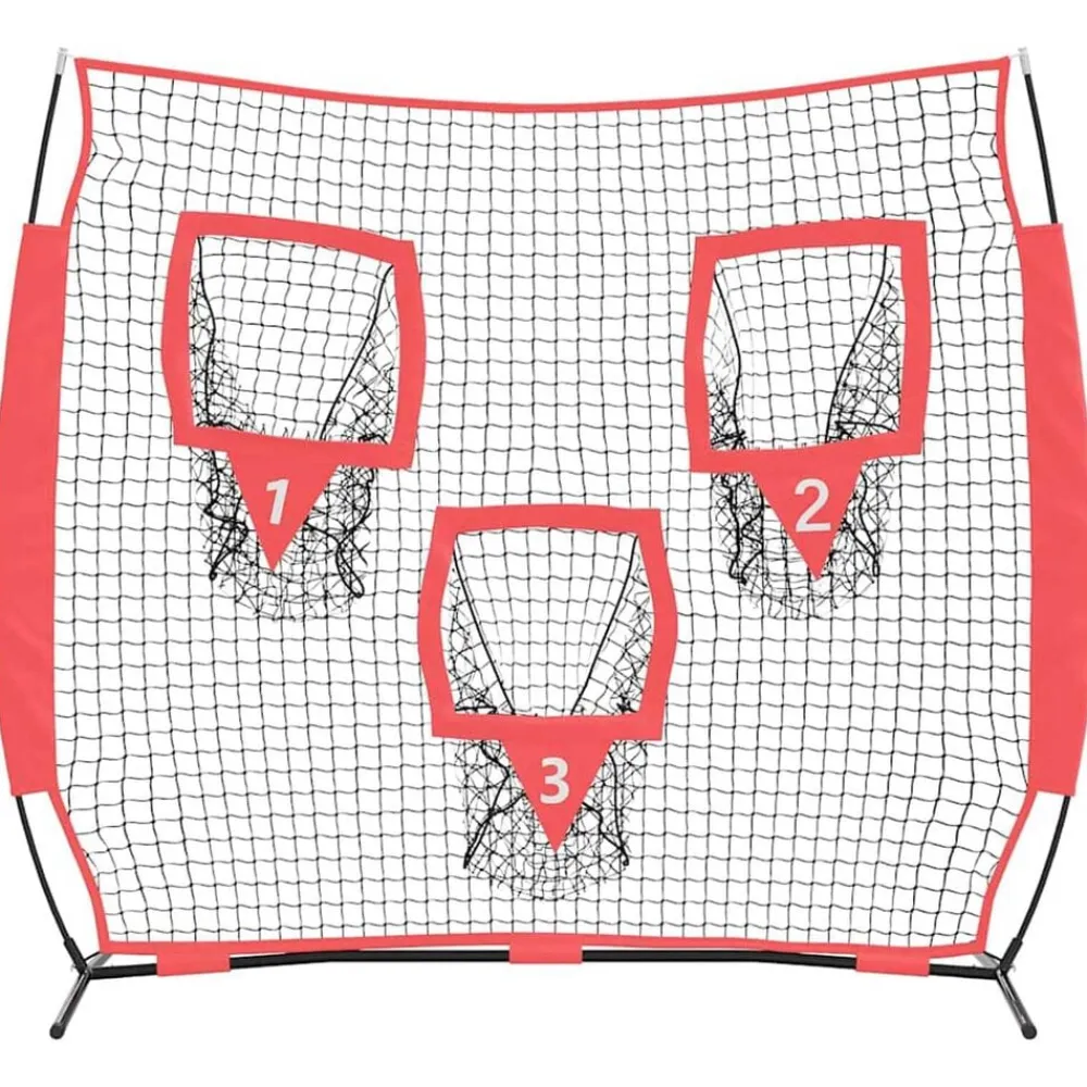 vidaXL Red de práctica de béisbol Negro 214,5 x 89,5 x 181 cm Clearance