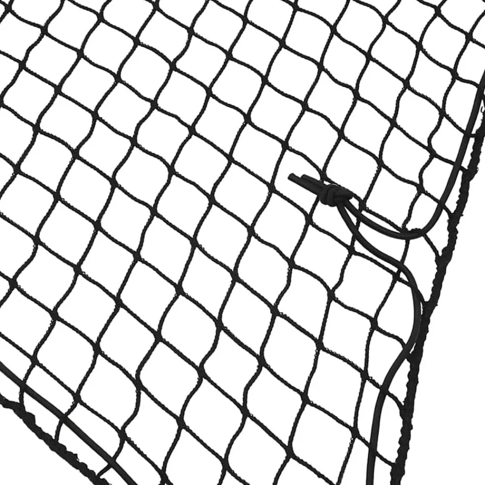 vidaXL Red de remolque con cuerda elástica PP 2,1x1,25 m Negro Discount