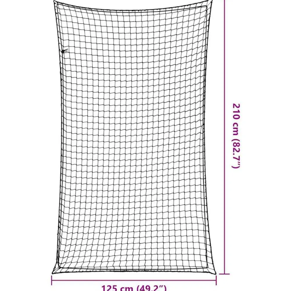 vidaXL Red de remolque con cuerda elástica PP 2,1x1,25 m Negro Discount