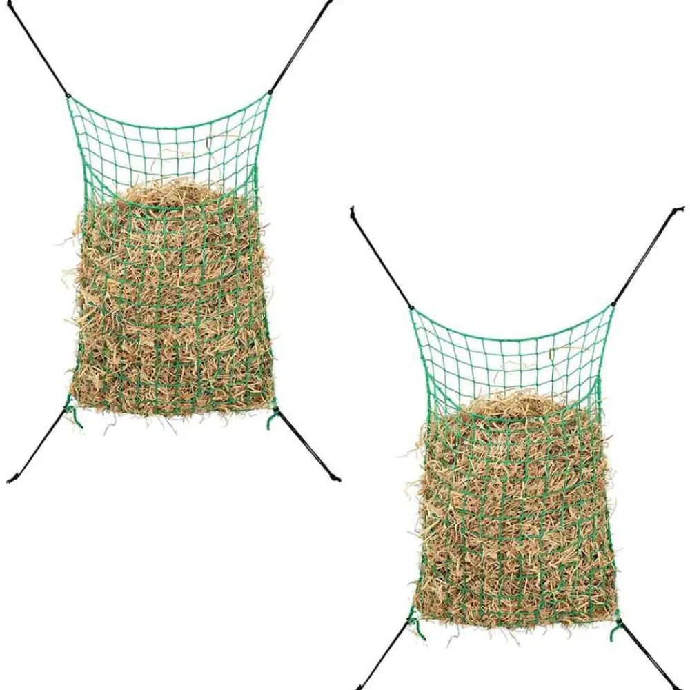 vidaXL Agricultura-Redes para heno 2 uds rectangulares 0,9x1 m PP