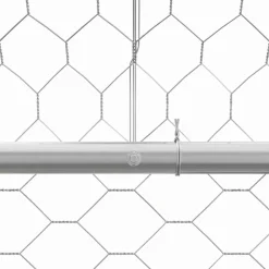 vidaXL Productos Para Mascotas-Refugio para perros 2 pcs Plateado 4 x 2 x 2 m