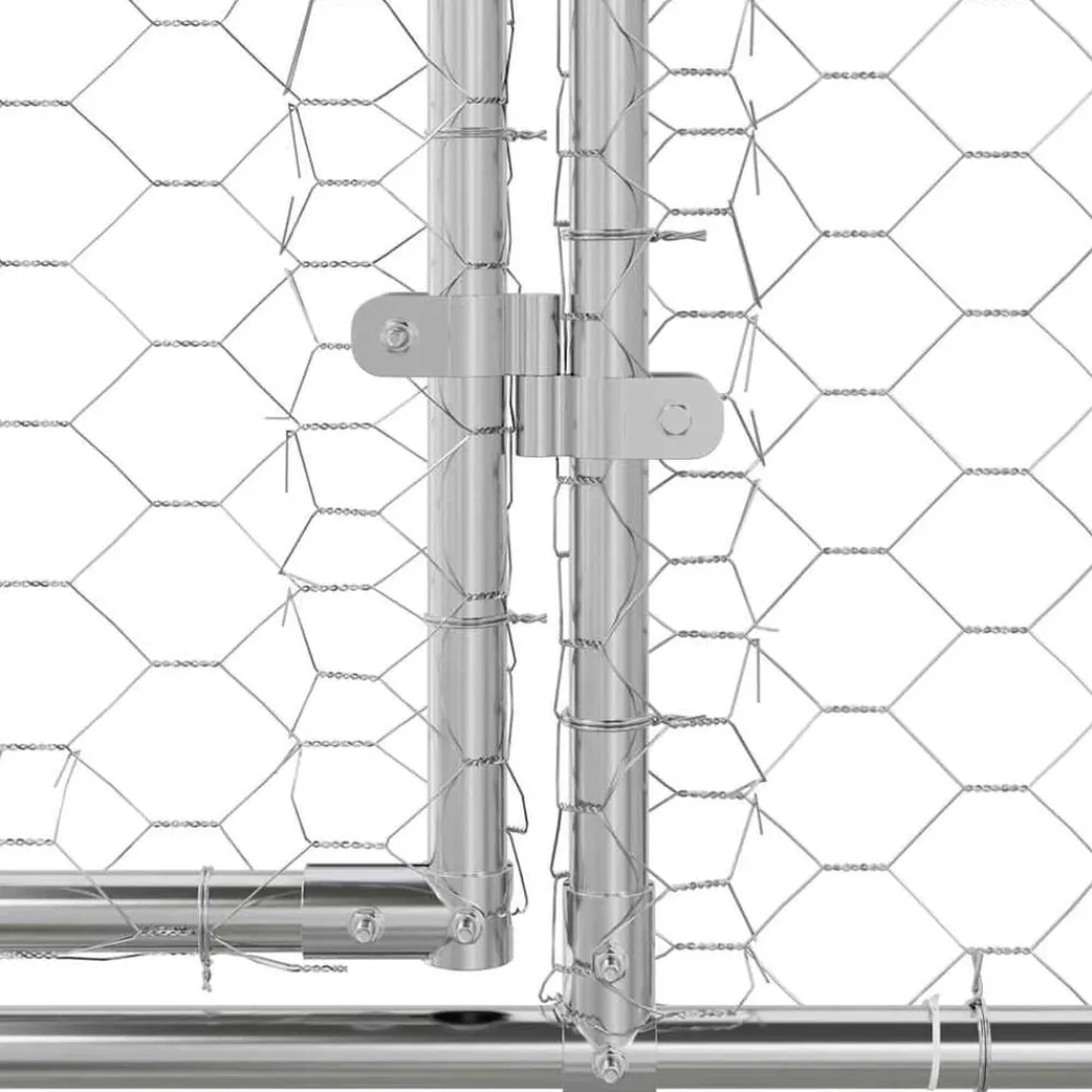 vidaXL Productos Para Mascotas-Refugio para perros 4 pcs Plateado 8 x 2 x 2 m