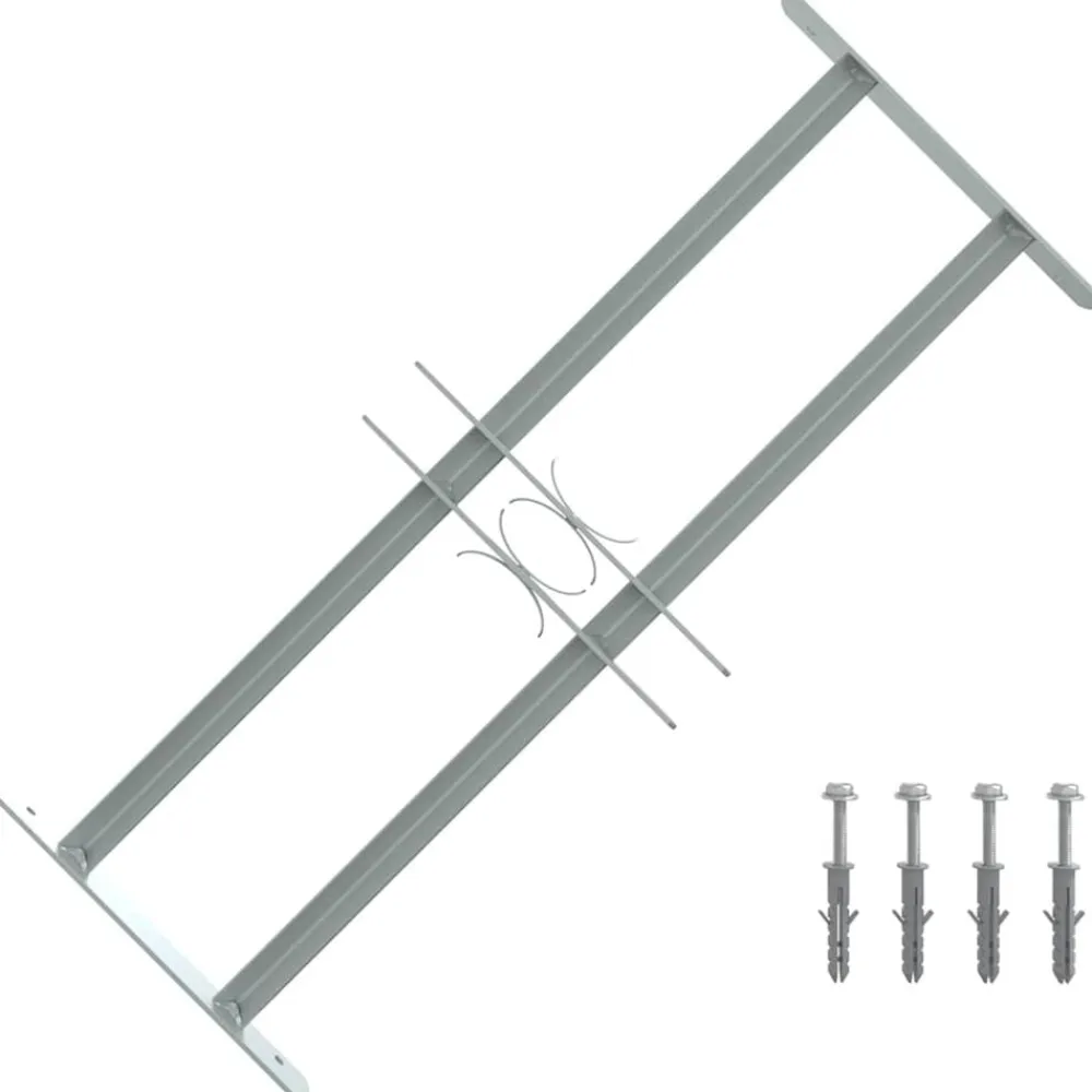 vidaXL Reja de seguridad ajustable ventana con 2 barras 500-650 mm Outlet