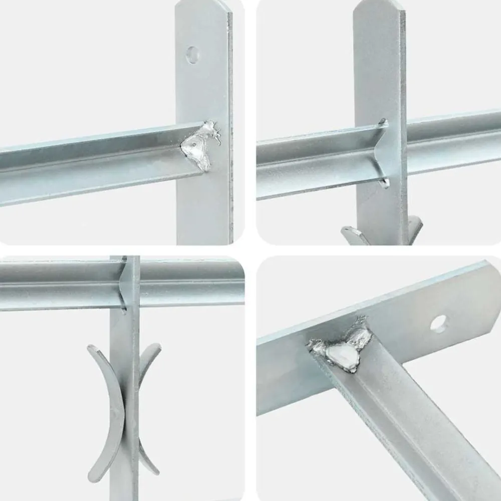 vidaXL Reja de seguridad ajustable ventana con 2 barras 500-650 mm Outlet