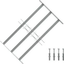 vidaXL Materiales De Construcción-Reja de seguridad ajustable ventana con 3 barras 500-650 mm