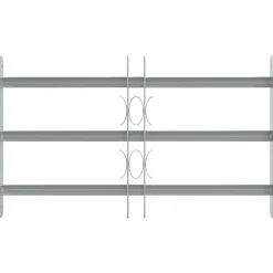 vidaXL Materiales De Construcción-Reja de seguridad ajustable ventana con 3 barras 500-650 mm