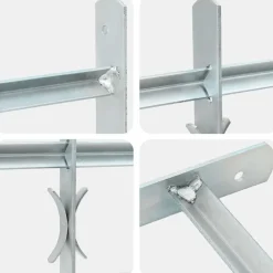 vidaXL Materiales De Construcción-Reja de seguridad ajustable ventana con 4 barras 500-650 mm